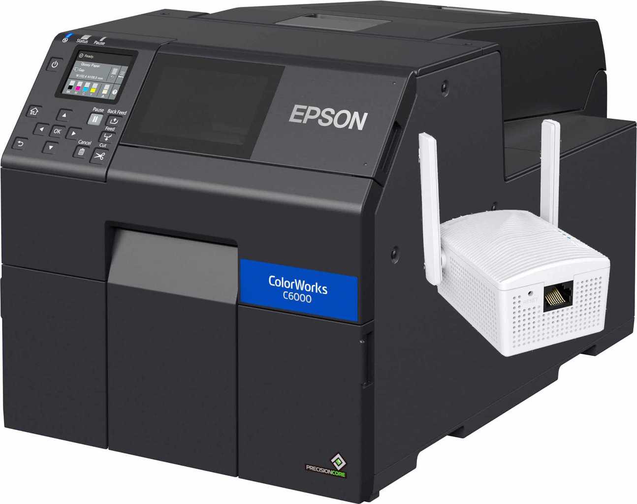 Wireless Enabled Epson ColorWorks CW-C6000A (Gloss) Color Inkjet Label Printer with Cutter SKU: C31CH76A9991-WB - TCS Digital Solutions - Your Label Printer Partner