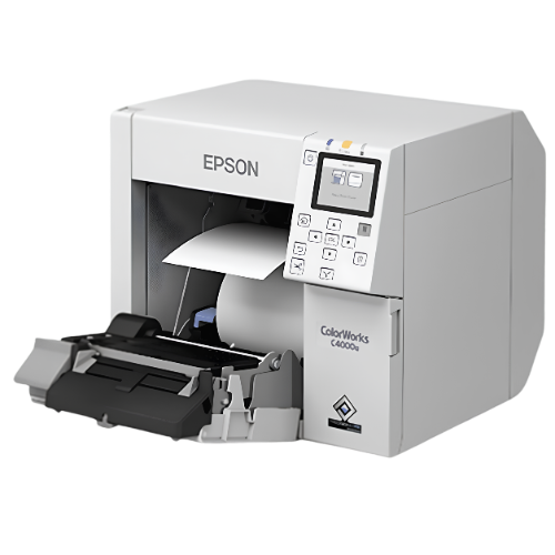 Epson ColorWorks C4000 Color Label Printer Side Roll Load Image