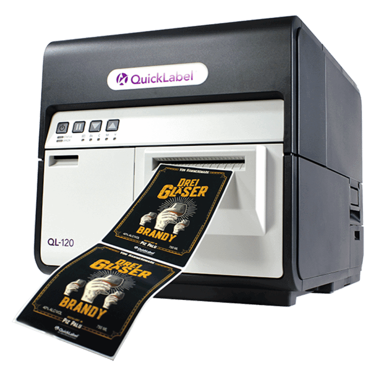 QuickLabel QL-120 Printer Front & Side View