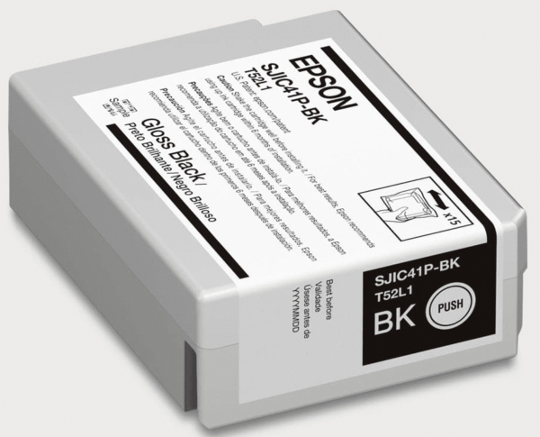 Epson ColorWorks C4000 Gloss Black Ink Cartridge SJIC41P(BK) for Epson C4000 SKU: C13T52L120