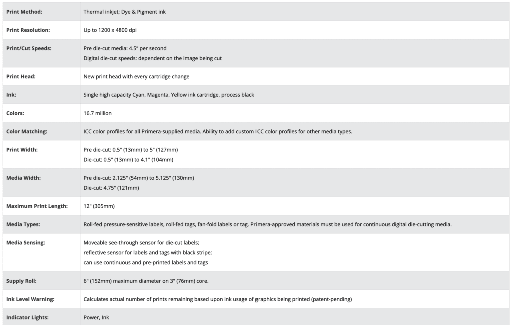 Primera LX610 Color Label Printer with Plotter / Cutter SKU LX610