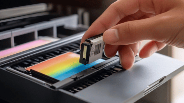 Take the printer cartridge out