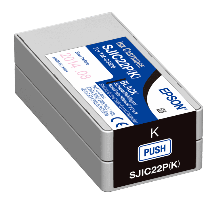 Epson ColorWorks C3500 Black Ink Cartridge SJIC22(K)